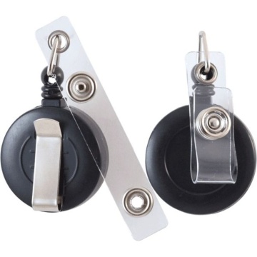 Держатель для бейджа с рулеткой 70 см, черный