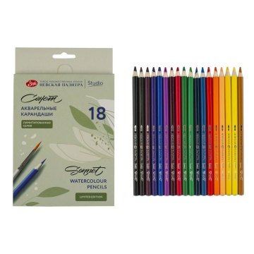 Карандаши цвет. акварельные 18цв Сонет "Цветочное вдохновение"