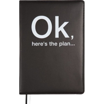 Ежедневник недат. А5 deVENTE Message. Ок. 320стр., черный, тв.обл.,кожзам., шелкография