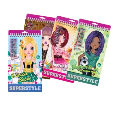 Альбом д/творчества "Superstyle" с наклейками и трафаретами А5 36л.