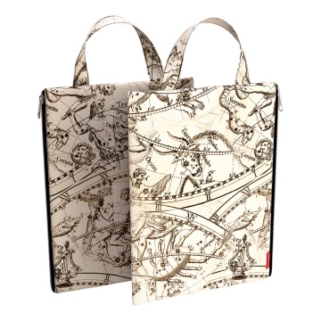 Папка текстильная на молнии, вертикальная ErichKrause с ручкой Astronomy, A4