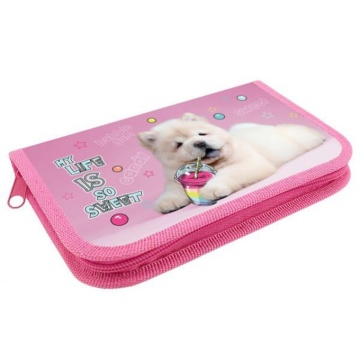 Пенал 1 отд. с 1-ой откид.пл. (212*135*26) молния, ткань "Sweet dog"
