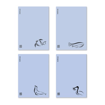 Тетрадь общая ученическая с пластиковой обложкой на скобе ErichKrause Ocean, голубой, B5, 60 листов,