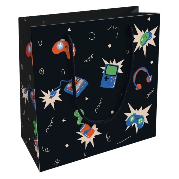 Пакет подар. бумажн. 36*26*8 см, 200гр/м2  Hobby. Черный