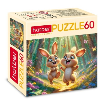 Пазлы   60 элементов  230*165мм.  "Лесные малыши"