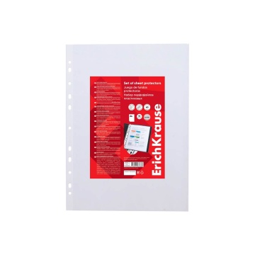 Файл с перфорацией А4 Glossy Clear 60мкм / 10 шт/уп., глянцевые