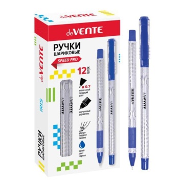 Ручка шар. deVENTE "Iris", 0,7мм,на масл. осн., синяя, ассорти