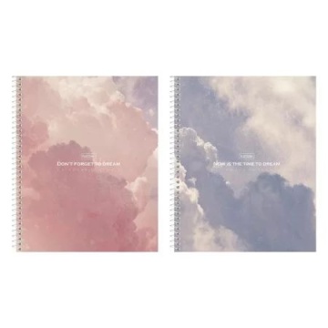 Тетрадь А5  96л кл. гребень Hatber "Dream" 2диз.в блоке, мат.лам.