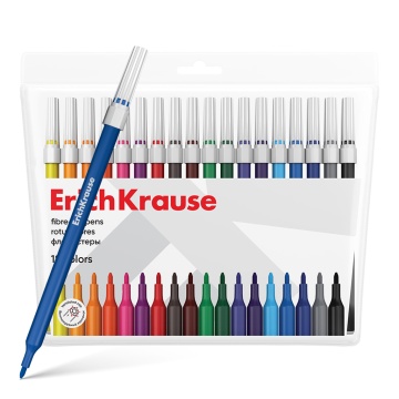 Фломастеры 18цв "Erich Krause. light", вент.колпачок, блистер