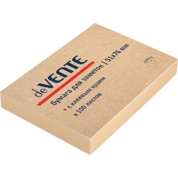 Бумага с липким краем (51*76мм)  100л, крафт