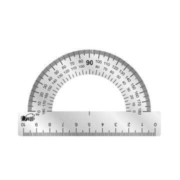 Транспортир 180гр. 10см металлический