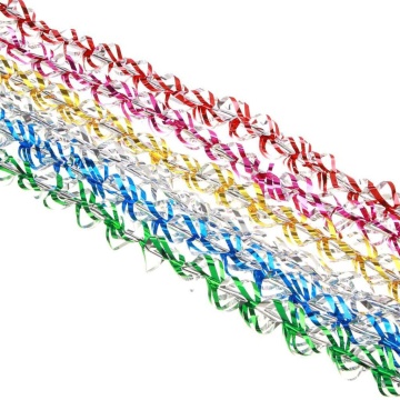 Мишура d=  2см, 1,2м, ПВХ, 6 цветов, закручена