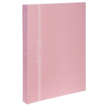 Тетрадь  А4  80л кл. на кольцах Hatber "NEWtone PASTEL. Розовый кварц" софт-тач