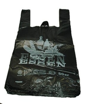 Пакет майка ПНД 30см+16см*55см 25мк ESSEN черный