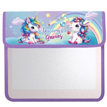 Папка д/тетрад. А5 (240*205*45) 1отд. на липучке, пластик "Малыши единорожки"