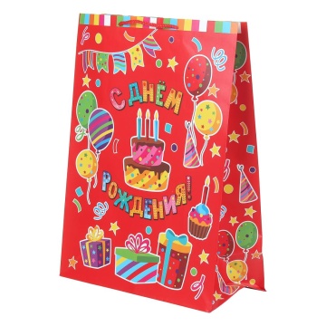 Пакет подар. бумажн. 33*45*15 см 140гр/м2 Тортик