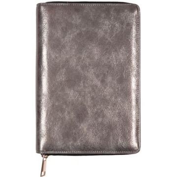 Ежедневник недат. А5 deVENTE Voyager 320стр., серебряный, тв.обл.,кожзам., ляссе, 70гр/м2