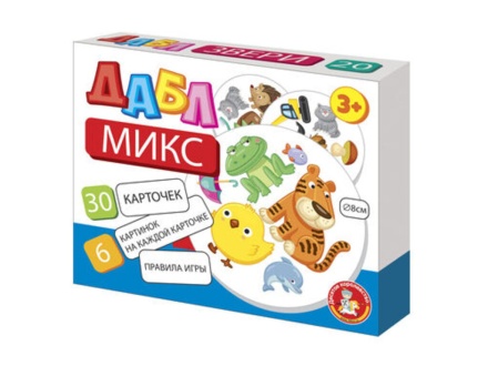 Игра настольная Дабл "Микс" 30 карточек 3+