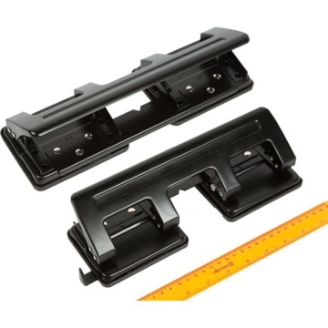 Дырокол ATTOMEX на 4 прокола,  20л., металл, черный