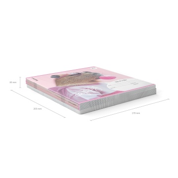 Тетрадь школьная ученическая ErichKrause CapyBarbara, 24 листа,линейка, выборочный УФ-лак (в плёнке