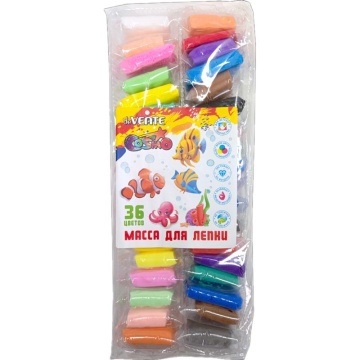 Пластилин супер легкий  36цв*10гр самозатвердевающий + инструменты д/лепки