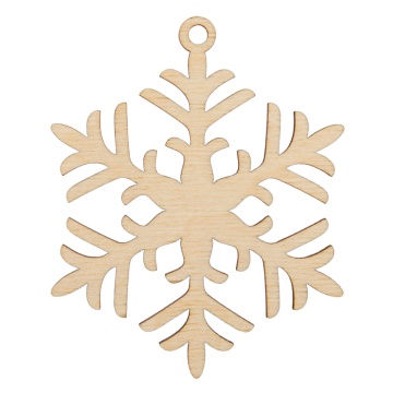 Заготовка деревянная Подвеска 7см "Снежинка"