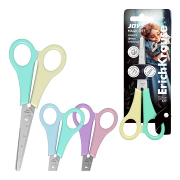 Ножницы детские EK "Joy.Magic Pet" 13,5 см., блистер, ассорти