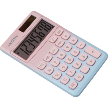 Калькулятор   8 разр. deVENTE"  карманный, голубой и розовый деграде DP-4