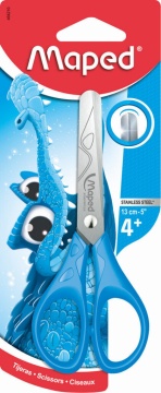 Ножницы детские MAPED "ESSENTIALS" 13 cм, симметричные, голубые