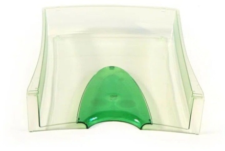 Лоток д\бумаг гориз. Премиум прозрачно-зеленый