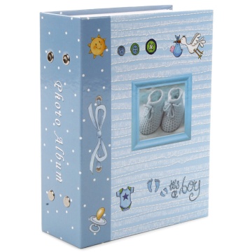 Фотоальбом 100 фото 10*15см Baby shoes, голубой