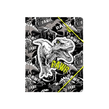 Папка на резинках пластиковая ErichKrause Dinosaur Park, A4 (в пакете по 4 шт.)