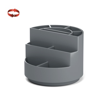 Подставка настольная вращающаяся пластиковая ErichKrause Мини-бургер, Классика, серый