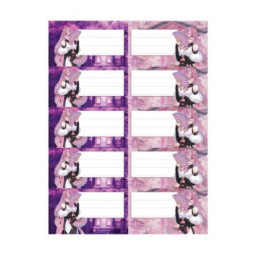 Наклейки на тетрадь ErichKrause Manga, 3 листа, в пакете с европодвесом