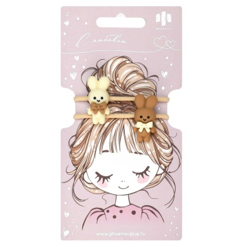 Набор резинок для волос "Феникс+. Зайки" 2шт.