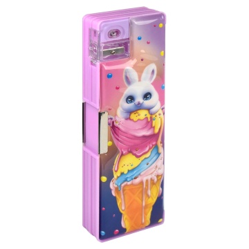 Пенал пластиковый (215*70*30) "Заяц" пвх, магнитный клапан