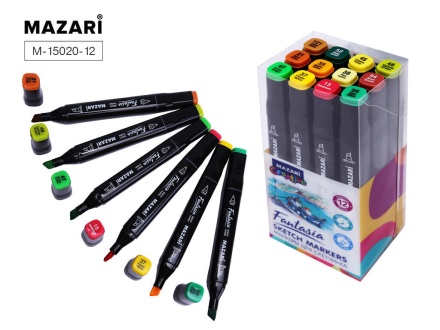 Набор маркеров для скетчинга  12цв. FANTASIA. Autumn colors, двусторон., 3,0-6,2мм