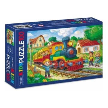 Пазлы  100 элементов  230*165мм. "Kids. Паровозик" Premium