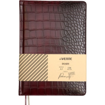 Ежедневник недат. А5 deVENTE Belcanto 272 стр.,бордовый,тв.обл.,кожзам, ляссе