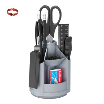 Набор настольный вращающийся пластиковый ErichKrause Mini Desk, Classic, серый