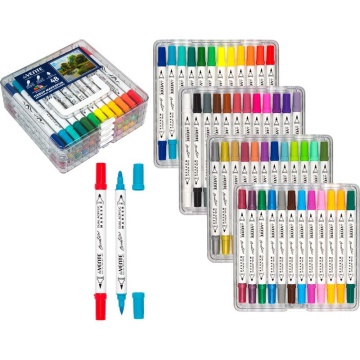 Набор маркеров акриловых 48цв. кистевидн./пулевидн."deVENTE. Classic&Pastel", двусторон.