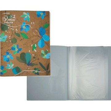 Папка файл А4  20лист 0,40мм Bloom Garden , тиснение фольгой