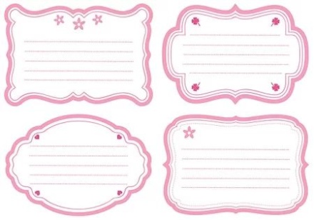 Наклейки на тетрадь "Для девочек" 16шт.