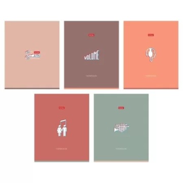 Тетрадь А5 60л кл. Hatber "Volume" софт-тач, 5диз.в блоке