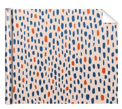 Бумага упаковочная 70*100см "Точки" металлизированная