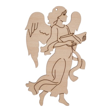 Заготовка деревянная ПАСХА Подвеска "Ангел" 5*8см