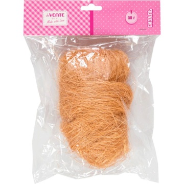 Волокно сизалевое натуральное "deVENTE" 50 г, натуральное