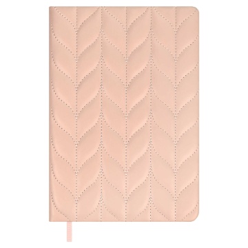 Ежедневник недат. А5 164л., кож.зам., тв.пер. "Лайка розовый" стеган., в подарочной коробке