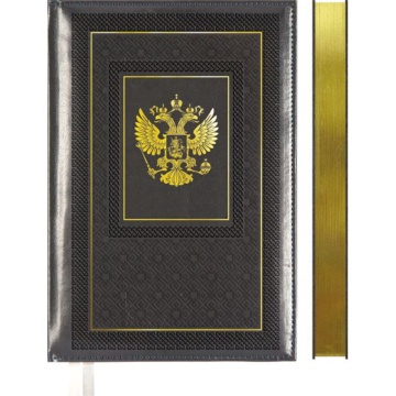 Ежедневник недат. А5 deVENTE Symbol 272стр., черный, тв.обл.,кожзам., ляссе, 70гр/м2