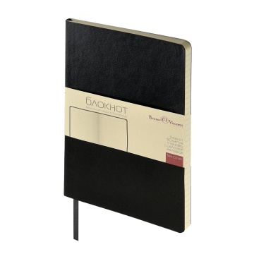 Записная книжка А5  80л. кожзам, мягк.пер. "Megapolis nebraska flex. Черный" лин., ляссе